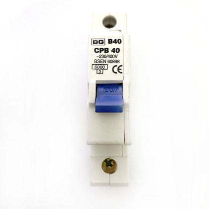 BG British General CPB40 B40 40A 40 Amp MCB Circuit Breaker Type B
